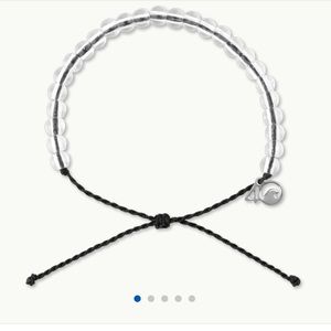 4Ocean bracelet- shark beaded bracelet, black, NEW